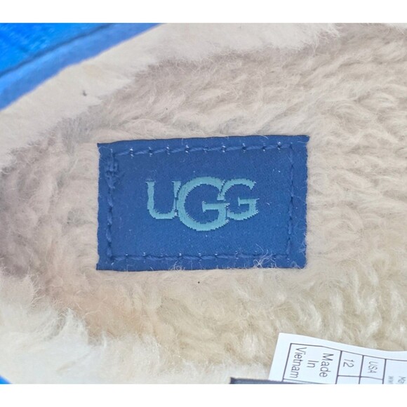 UGG Men\'s Tasman LTA Cali Topo Slippers Ocean Blue Camo Puff Sz 12 45 main image 4